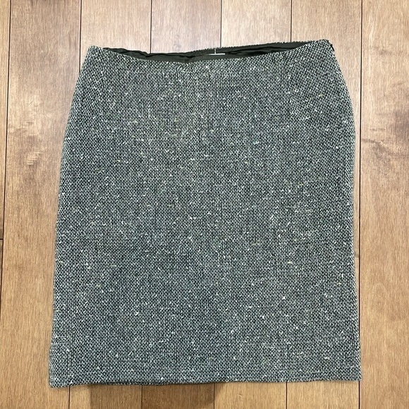 Valentino Roma tweed wool mini skirt dark green speckled vintage size S - Picture 4 of 14
